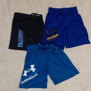 Under Armour basketball shorts with pockets Youth Small Three Pair